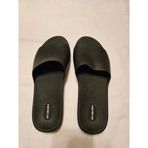 Okabashi Women Black Slide Sandals Comfort Slip On Pool Beach Casual Shoes 10